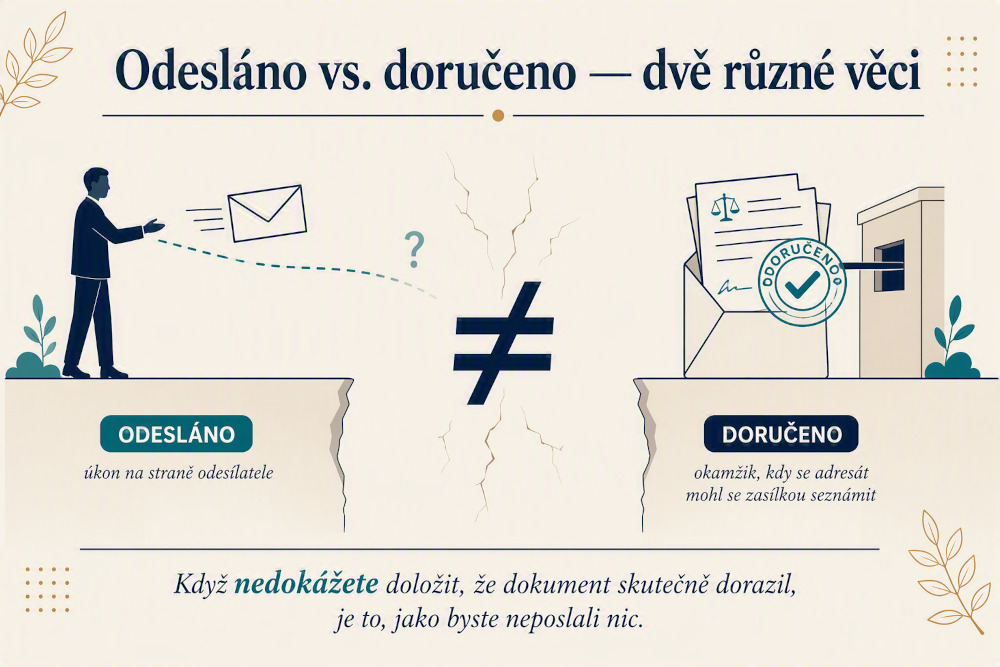 Odesláno není a neznamená doručeno